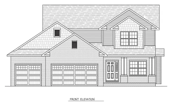 Clayton II front elevation by H&L Builders